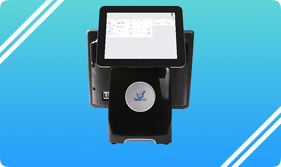 POS System with dual display showing bill details