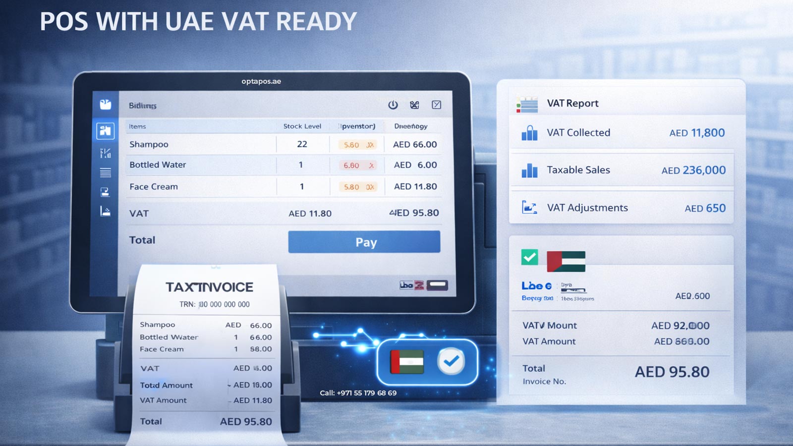 POS with UAE VAT ready invoice and reports